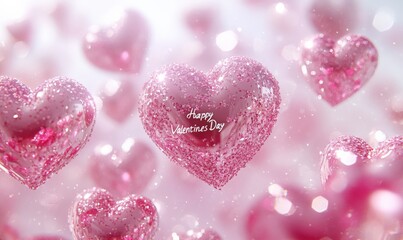 Obraz premium Red Love Model, Valentine's Day Card Background