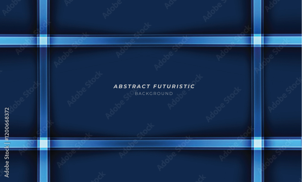 Wall mural blue abstract design desktop background with frame light. vector illustration.