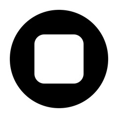 Record Stop Disk icon vector illustration style