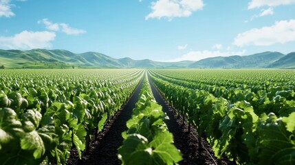Sunlit Vineyard Landscape