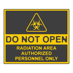 Obraz premium radioactive material flat symbol