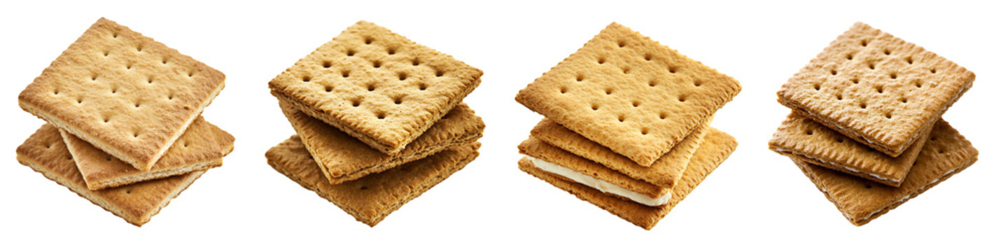 Light brown graham cracker squares