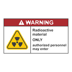 Obraz premium radioactive material flat symbol