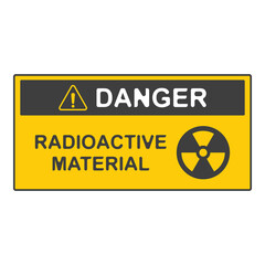 Obraz premium radioactive material flat symbol