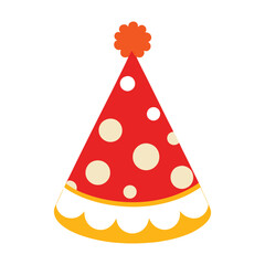 Happy birthday Hat isolated, Birthday Hat vector illustration, Hat clipart Design
