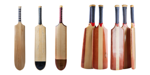 Wooden Sport Equipment for Traditional Games, PNG set collection, isolated on transparent background