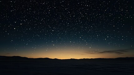Obraz premium vast expanse of stars stretching across the night sky above a wide-open plain, where the stillness of the scene emphasizes the beauty and vastness of the universe.