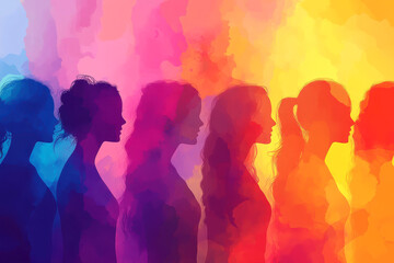 Fototapeta premium Illustration of concept of International Day for the Elimination of Violence against Women , Generative AI.