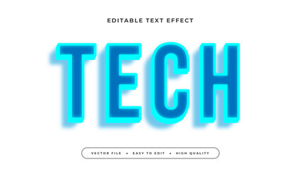 tech gradient text effect editable modern typography vector