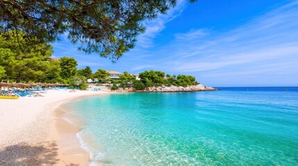 Fototapeta premium Serene Beach Scene