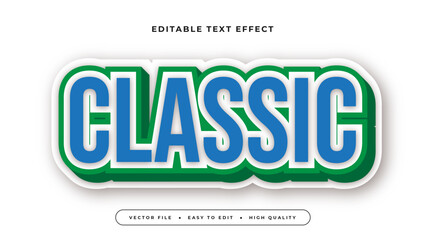 classic editable text effect 3d gradient typography design