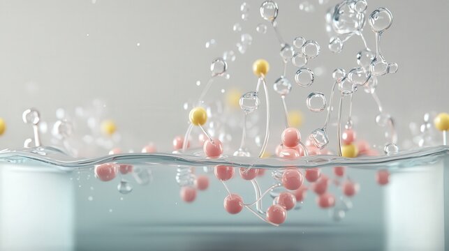 process of electrolysis, depicting the decomposition of water into hydrogen and oxygen gases using electrical energy and electrodes