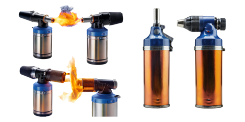 Butane Blow Torch Set, PNG Collection, Isolated on Transparent Background