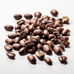 Coffee beans isolated on white background