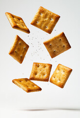 Floating crisp crackers