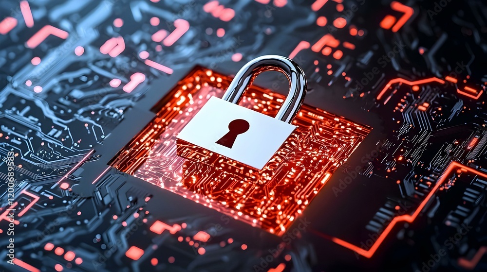 Poster abstract data shield, a vibrant visualization of digital security concepts, intertwining intricate p