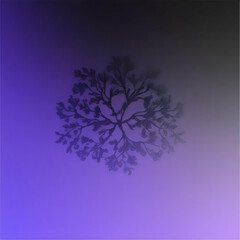 Dark Floral Design on a Purple and Gray Gradient Background Creates a Moody Atmosphere