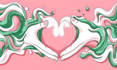 Obraz premium Hands cradling a glowing heart, symbolizing love and compassion, intricate details capturing the warmth and connection between them.