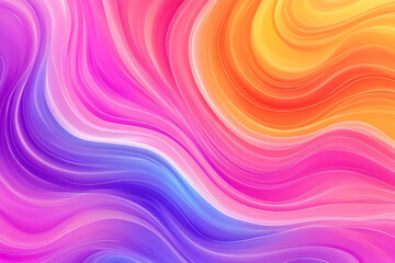 Abstract Background with Colorful Wavy Lines Flowing Smoothly and Elegantly