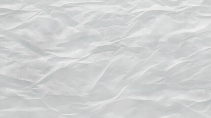 White crumpled fabric texture background with folds and creases, perfect for graphic design projects
