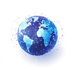 Global network connection, digital world, internet.