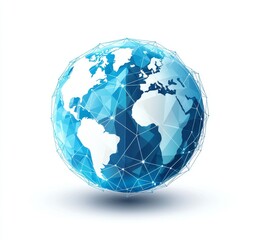 Abstract polygonal globe.