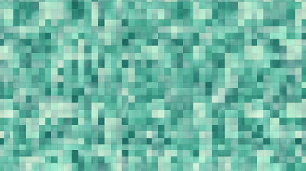 Fototapeta premium Abstract Teal Green Pixelated Mosaic Background Creates Visual Interest with Varied Shades