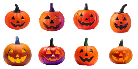 Collection of Halloween Jack-o'-Lanterns
