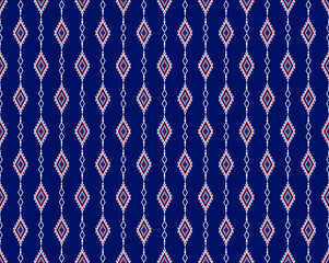 Geometric ethnic oriental seamless pattern traditional Design for background, carpet, wallpaper, clothing, wrapping, Batik, fabric, Vector, illustration, embroidery style, Sadu
