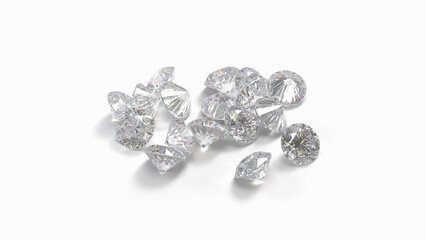 レンダリングされたダイアモンド　CG
