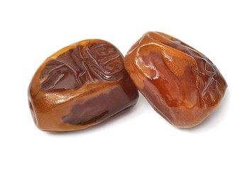 Dried dates isolated on white background