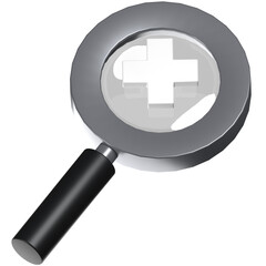 Fototapeta premium Zoom In Tool 3D icon 
