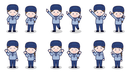 郵便配達員の男女 02