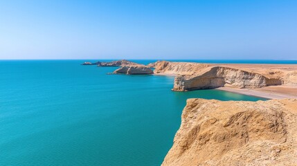 Rocky Coastline and Turquoise Sea