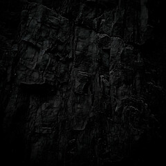 Dark Rock Formation Shows Rough Texture and Deep Shadows in Nature's Embrace