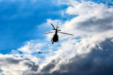 Helicopter & Dramatic Sky, Circuit of the Americas, Austin, Texas, October Formula One Race