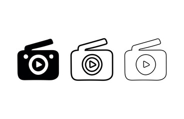 camera vector and line art graphics for branding and design needs creative vector elements: perfect for Seasonal and Everyday use black and white icons for modern projects.