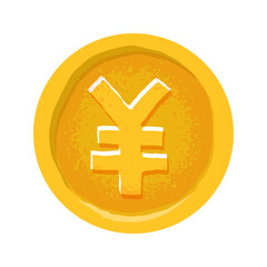 日本円コインの手描きアイコン