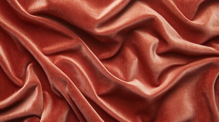 Obraz premium Textured Coral Velvet Fabric: A Luxurious Drape