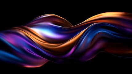 Obraz premium Abstract Fluid Art: Dynamic Waves of Color and Light