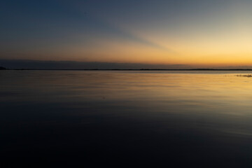 Fototapeta premium Beautiful sunrise in Bacalar, Mexico