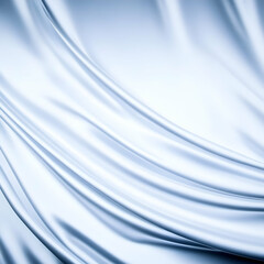 Obraz premium Flowing Silver Cloth Creates Elegant and Smooth Waves in Soft Light