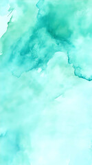 Fototapeta premium Abstract Turquoise Watercolor Background Creates a Soft and Dreamy Atmosphere