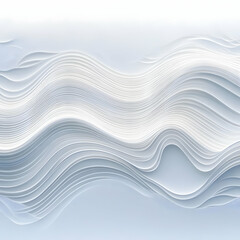 Obraz premium Abstract 3D White Wave Background Creates a Soft and Flowing Visual Design Element