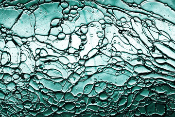 Bubbles texture. Droplets background. Closeup macro cells abstract scientific backdrop. Air bubbles in liquid. Drops in the fluid design. Bubble gel macro.