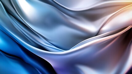 Obraz premium Abstract Blue and Silver Silk Drape: A Luxurious Textured Background