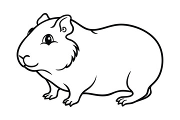Guinea pig line art vector design.eps