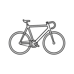 Obraz premium Rracing bicycle Hand drawn line art vector illustration.