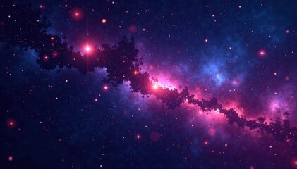 Obraz premium Vibrant stars against a dark backdrop of deep space, , space