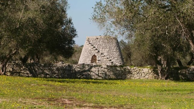 Pajare a typical trullo of Salento land in the south of Italy.